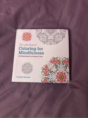 Coloring for Mindfulness Book - White and Pink Cover